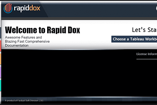 RAPIDDOX — TABLEAU DASHBOARD DOCUMENTATION IN SECONDS