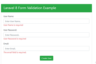 Laravel 8.0 Form Validation Example