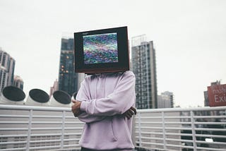 Man with a television head
