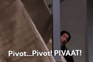 Pivot meme from friends tv series