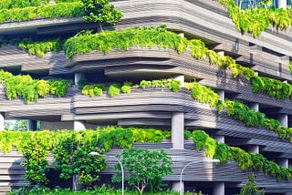 Parking lot garden