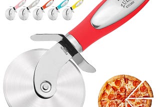 Ergonomic Stainless Steel Pizza Cutter Wheel for Easy Slice | Image