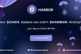 How $CMDX stakers can claim $HARBOR Airdrop?