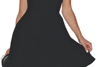 Black Twist Back Skater Dress with Cutouts | Image