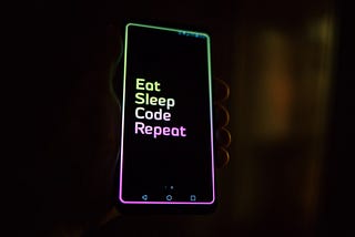 Eat, code, think about yourself, sleep