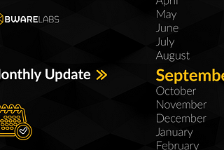 Bware Labs — September Update