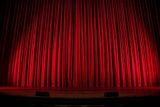 Stage curtain.