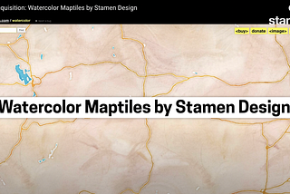 New Smithsonian Acquisition: Watercolor Maptiles by Stamen Design