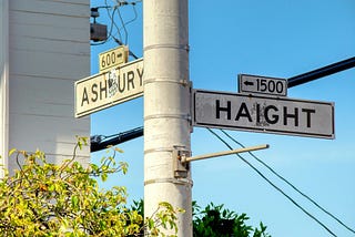 San Francisco corner of Haight and Ashbury