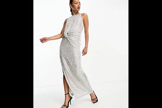 asos-design-sequin-twist-gown-in-silver-1
