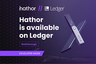 Hathor is available on Ledger Wallet