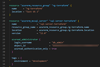 Terraform Azure: Import SQL Database