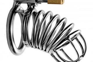 Stanless steel chastity cage with lock and key