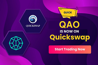 $QAO now on QuickSwap! Discover the quickest & cheapest way to swap, thanks to Polygon.