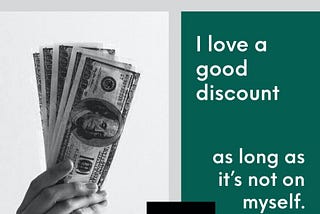 The thing about discounts