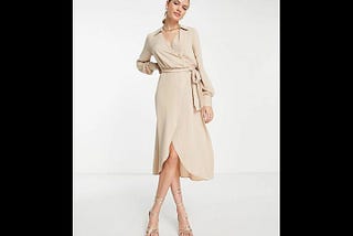 asos-design-spread-collar-long-sleeve-wrap-midi-dress-in-stone-at-nordstrom-size-4-us-1