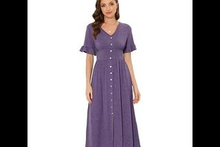unique-bargains-womens-v-neck-button-flutter-sleeve-smocked-high-waist-midi-dress-l-purple-size-larg-1