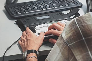 A computer user with accessibility needs