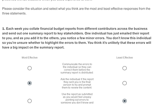 Situational Judgement Test