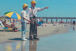 I See An Old Couple On The Beach, Embodying True love.