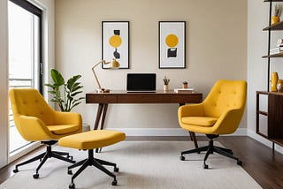 Mid-Century-Modern-Yellow-Accent-Chairs-1