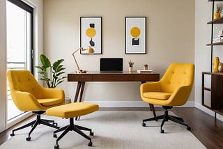 Mid-Century-Modern-Yellow-Accent-Chairs-1