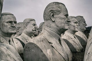 Huge Abandoned Busts of Presidents