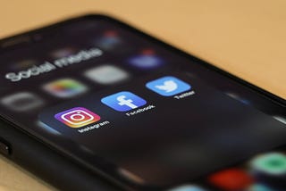 phone open to social media apps