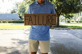 My pastor used the illustration of failure in a sermon recently. I grabbed the sign because I think a lot of us wrestle with failure and self-doubt.