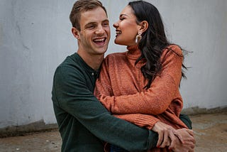 A man and woman in love