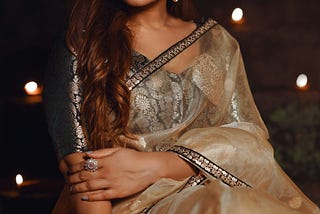 A woman in a saree