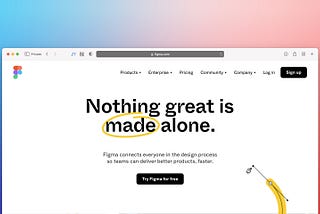 A screenshot of Figma’s home page