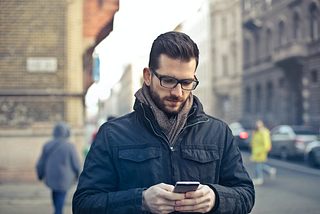 A man using his phone