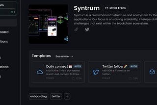 Syntrum ecosystem by providing DeFi, GameFi, and NFT developers, builders, and producers access to…