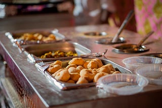 The famous, most-loved Indian street food — pani-puri, also called golgappas