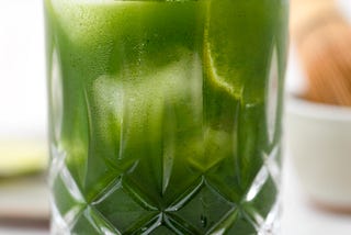 Wheatgrass juice with