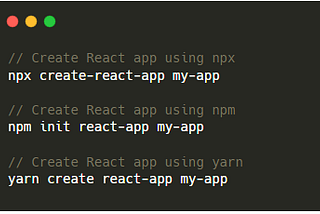 Creating a React Project