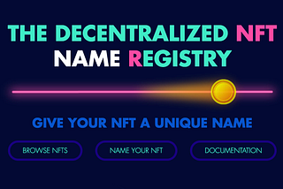 NFTR — The Decentralized NFT Name Registry