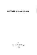 Mortimer Jordan, Pioneer | Cover Image