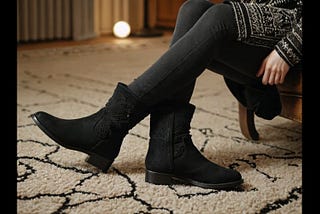 Black-Sock-Boots-Low-Heel-1