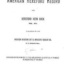 American Hereford Record and Hereford Herd Book | Cover Image