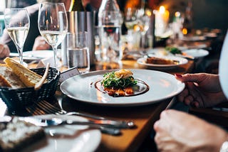 Dinner at a Restaurant