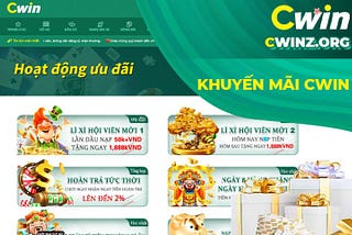 Nhiều ưu đãi ngập tràn tại Cwin để có thể động viên tinh thần khách tham gia giải trí cá cược, cập…