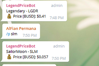 This is the result after a long time of work. Bot price has been updated $LGDR