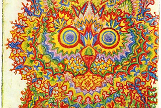 Illustration painted by Louis Wain