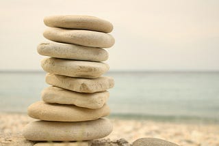 a pile of stones — just add a stone to your pile every day — consistency is the key