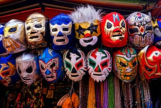 A series of mask for wrestlers in Mexico