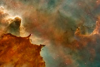 An image of emission nebulas in space.