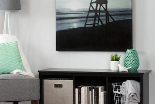 Pure Black Cubby Storage Bench - Enhance Your Entryway's Organization | Image