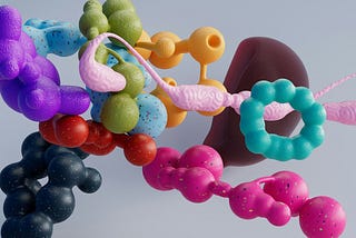 a colorful chain of amino acids